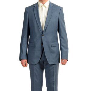 Hugo Boss Men's "Huge6/Genius5" Slim Fit 100% Wool Two Button Suit US 42L IT 52L